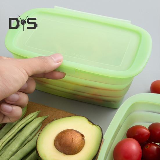 1L Faltbare Lebensmittel Lagerung Fall Einfach Öffnen Bequem Obst Gemüse Lebensmittel Organizer