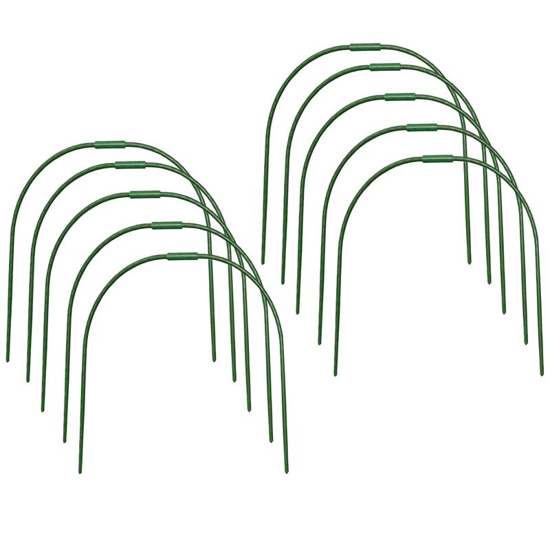 10 Peças Arcos de Jardim à Prova de Ferrugem para Túnel Estrutura de Estufa Arco Flexível para Túnel Arcos de Proteção de Culturas Para Canteiros Elevados à prova de geada