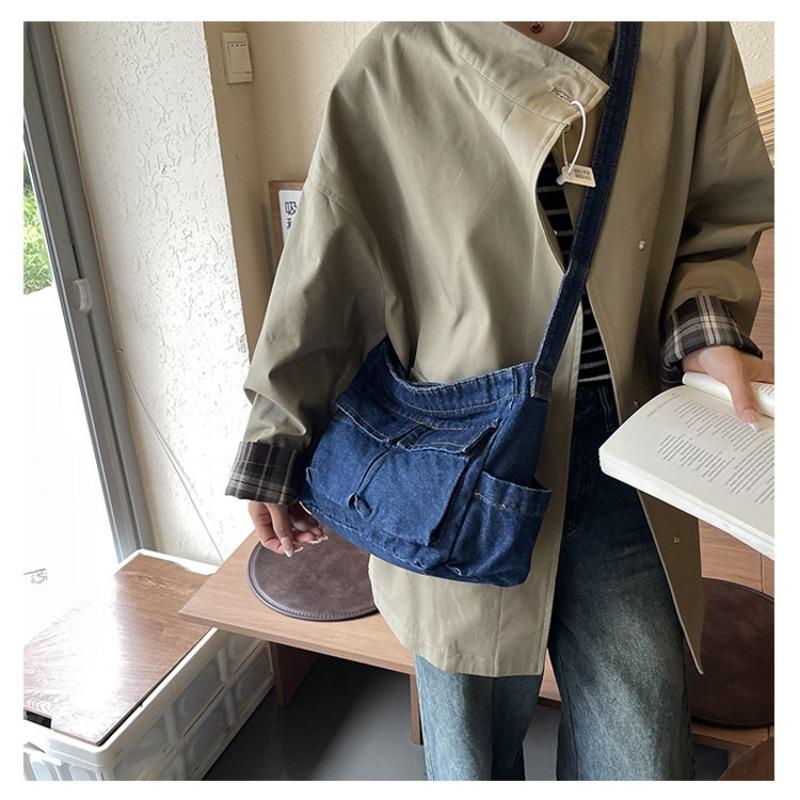 Denim Shoulder Bag Vintage Large Capacity Crossbody Bag