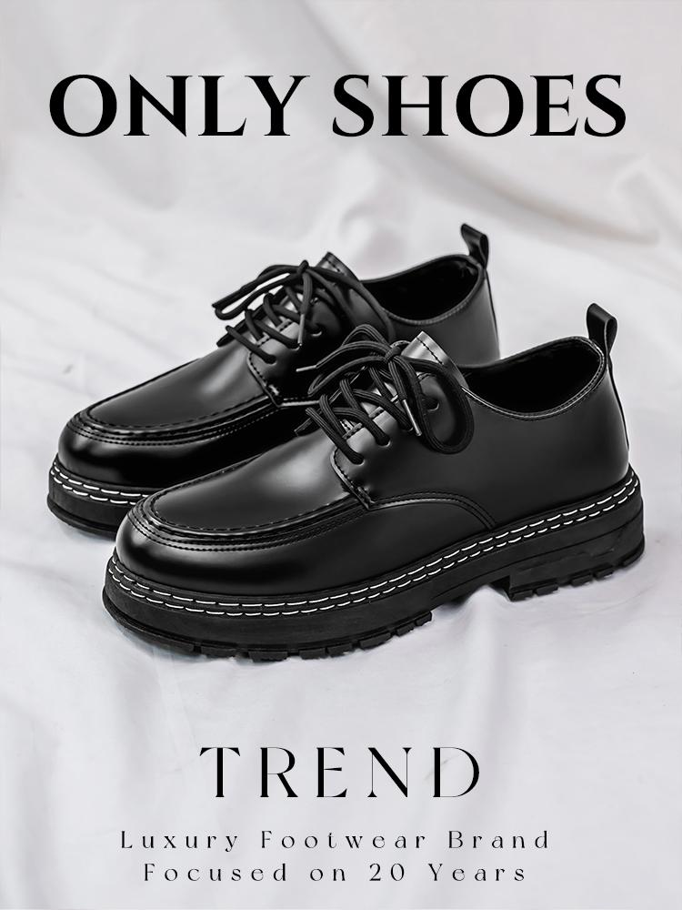 men s formal leather shoes, black shiny leather 39
