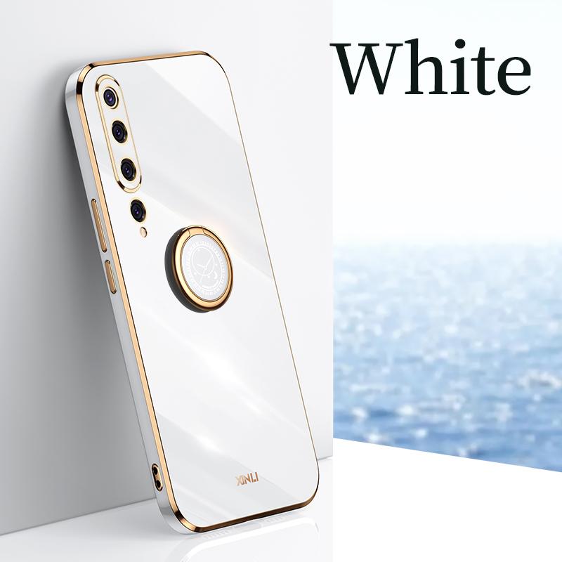 Luxury Plating Square Bumper Ring Holder Phone Case On For Xiaomi Mi 9 8 Mi9 Mi8 Xiomi Xiaomi9 Xiaomi8 Soft Silicone Stand Cover