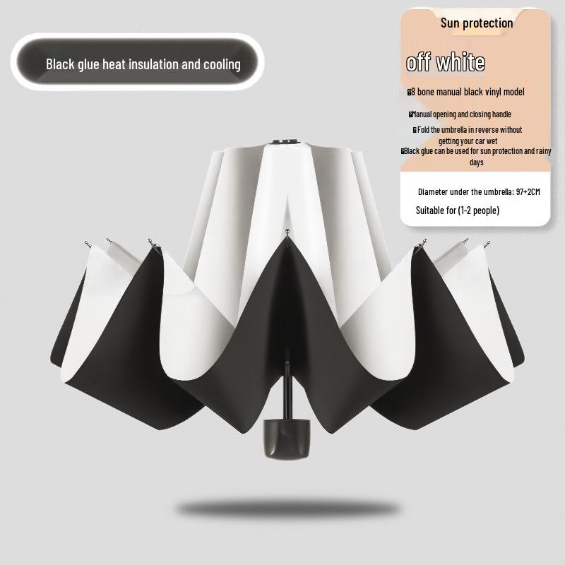 Men's Large Windproof Folding Umbrella: Reinforced, Sturdy, Dual-Use for Sun & Rain