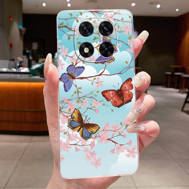For Xiaomi Redmi Note 14 Pro+ Case Clear Soft TPU Fundas Butterfly Flower Cover For Redmi Note14 Pro Plus 5G Phone Cases Coque