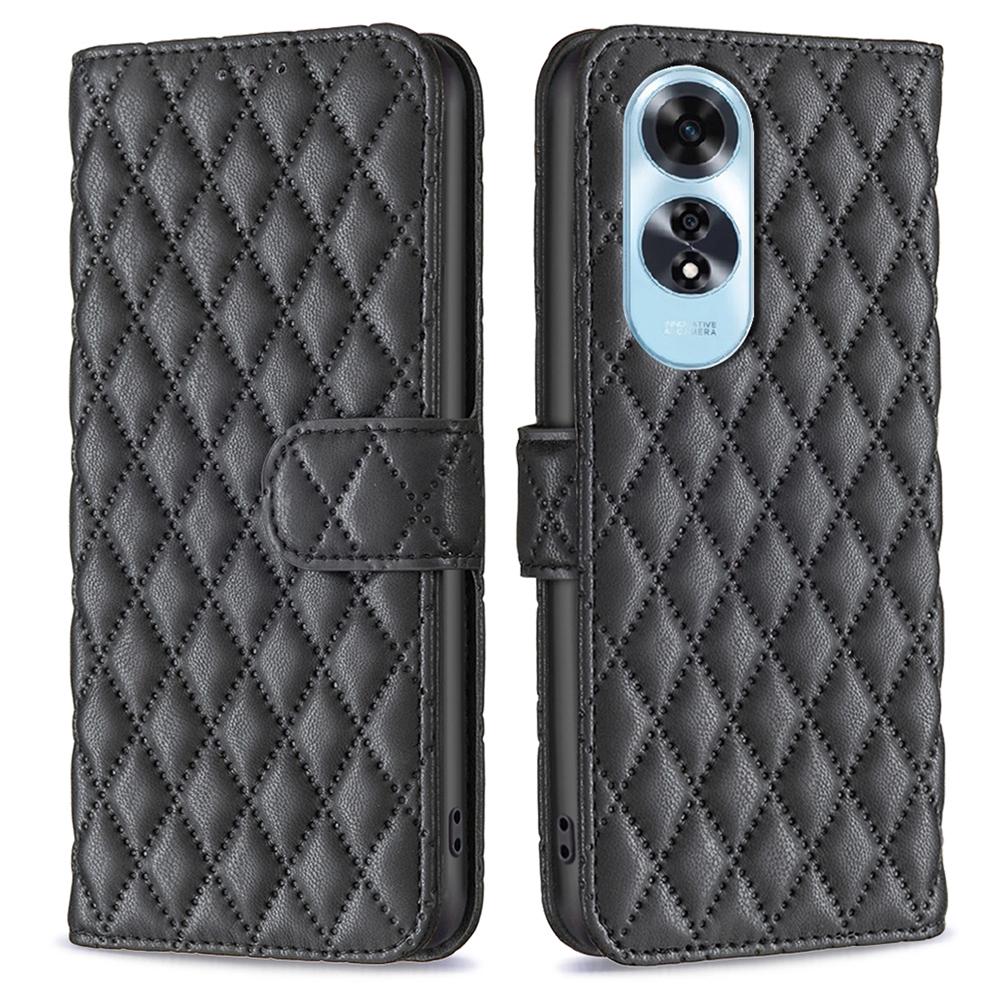 

BINFEN COLOR BF Style-14 For Oppo A60 4G Wholesale Phone Case Wallet Anti-Scratch Phone Leather Cover Black