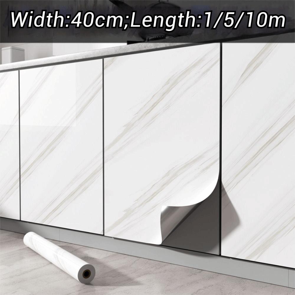 New 40cm Marble Wallpaper Self Adhesive Vinyl Contact Paper Waterproof Wall Stickers Kitchen Livingroom