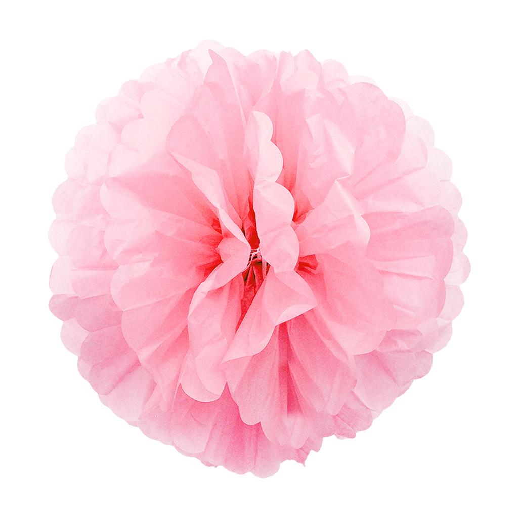 1pcs Set 7.8inch Pink Paper Pom Pom Paper Balls Pom Pom Paper For Birthday Party Flower Balls Paper Hanging Flowers