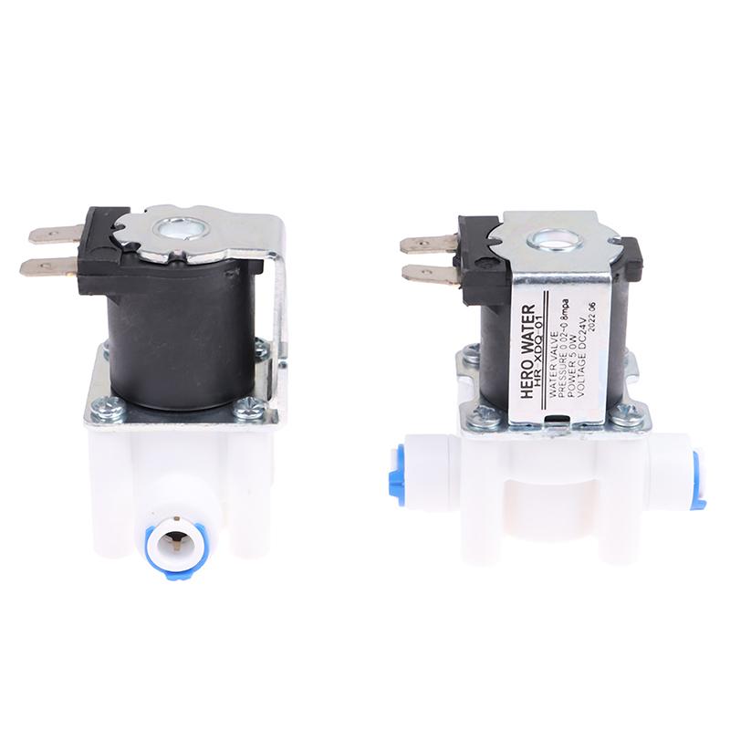 1Pc Inlet Solenoid Valve 12V/24V Pure Water Machine, Water Purifier, Reverse Osmosis 2-Point Quick Connect Valve Switch