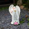 Handcrafted Religious Link Monument Cemetery Ornament Detailed Angel Figure Underweight Resin Sculpture For Gardens