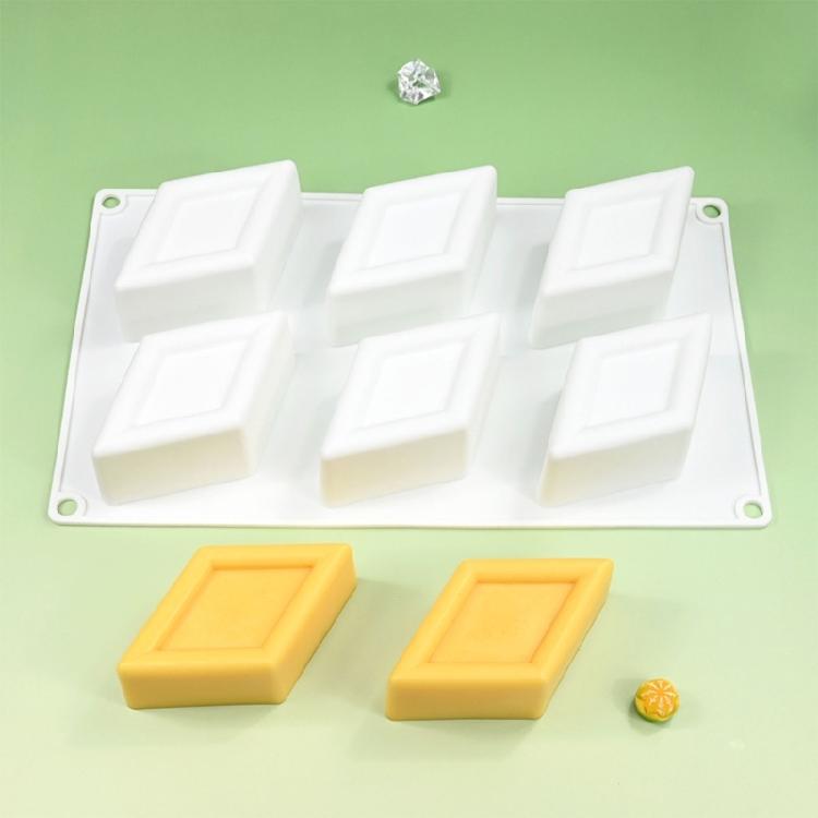 Mousses Cake Decorating Molds Silicone Molds Rhombic Shape Chocolate Molds Holiday Dessert Cake Baking Tool Nonstick