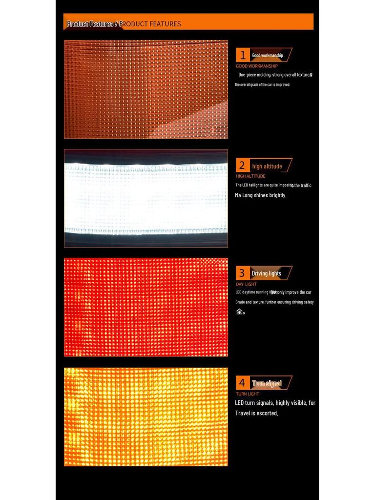 Compatible LED Taillight Assembly for 1987-1997 Patrol Y60 (Modified)