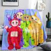 1 pătură de flanel cu imprimeu Teletubbies, de înaltă calitate, confortabilă pentru toate anotimpurile, decor pentru casă, căldură și confort, perfectă pentru cadouri de Crăciun