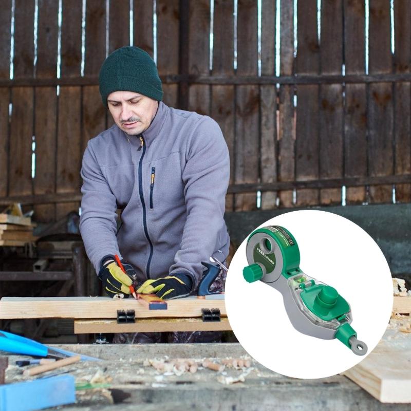 Automatic Chalk Line Tool Automatic Rewinding Carpentry Ink Drawing Line Marker For Construction Layout Precise Marking