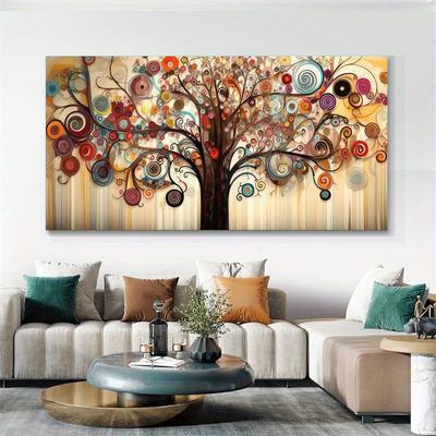 Quadro da parete con l'albero della vita, quadri moderni stampati su tela, quadri per la decorazione della casa, soggiorno, camera da letto