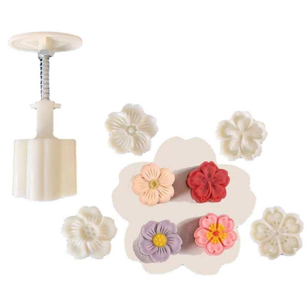 Łatwe w użyciu foremki do ciastek księżycowych w kształcie kwiatów Piękna forma do ręcznego robienia ciastek księżycowych Kwiatowe foremki do ciastek księżycowych Prasa dla entuzjastów pieczenia