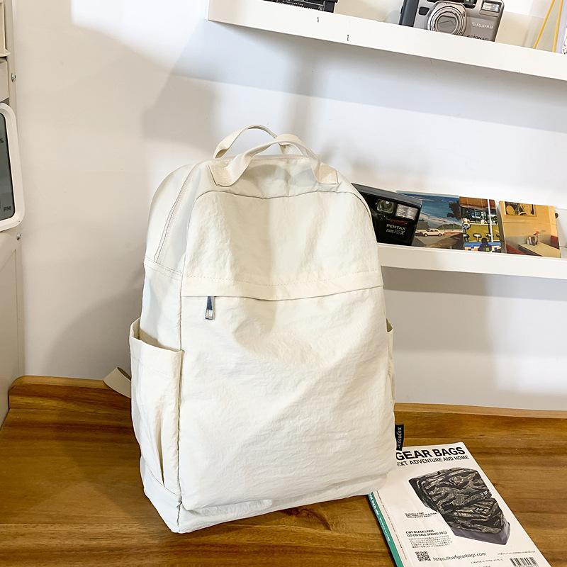 

Модный рюкзак повседневный большой вместимости для путешествий и активного отдыха, студенческий школьный рюкзак бежевый