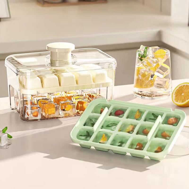 30 Grids Pressing Ice Cube Tray Block Mold Press Ice Making Mold Summer Ice Maker Tool Household Sealed Ice Maker Kitchen