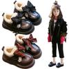 Girls' Shoes, Cotton Shoes, 2025 Autumn/winter New Children's Shoes, Fleece Thickened Snow Boots, Baby Winter Leather Shoes