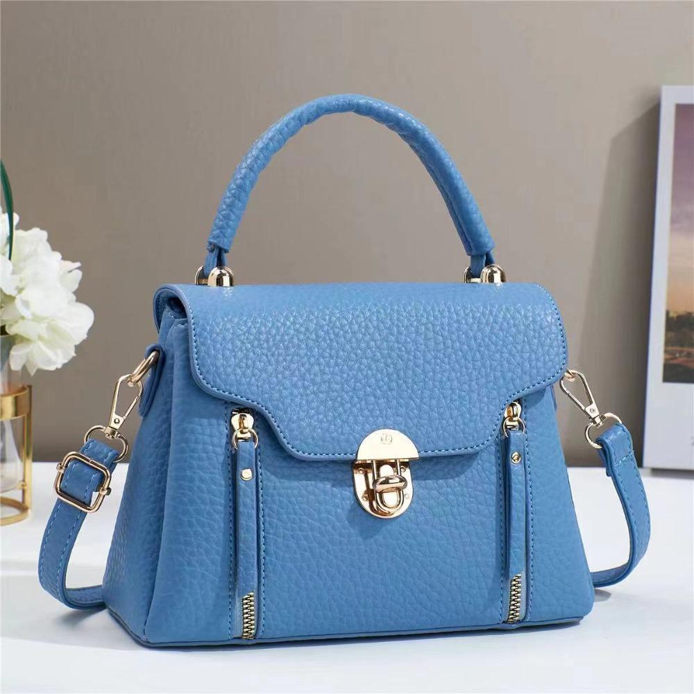 Macaron Handbag New Fashionable Lock Shoulder Cross Bag Flip Bag