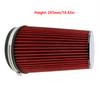 Intake Air Filter 6 Inch 155mm 265mm Short Long High Flow Racing Performance Cone air filter for KN Car Accessories