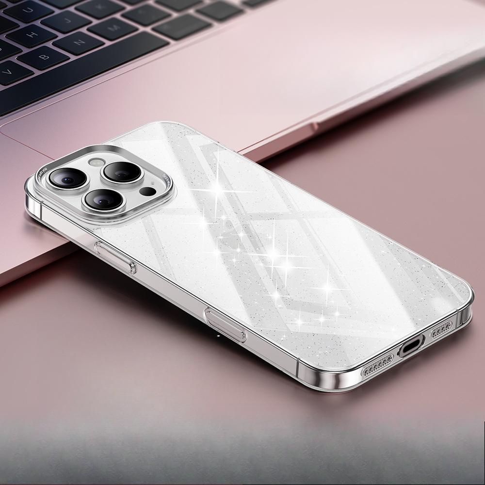 Anwendbar auf iPhone15ProMax Blitzpulver gehärtetes Glas Handyhülle Apple 14 Wärmeableitung und Atmungsaktivität 13