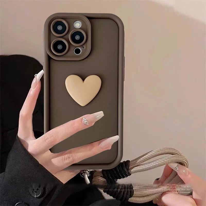 

3D Love Heart Lanyard Case For Samsung Galaxy A17 A07 A16 A15 A14 A13 A56 A55 A54 A53 A52 A36 A35 A34 A33 A26 A25 A24 A06 A05S Samsung M15 5G