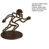 Rugby Player Statue with Round Base Plastic Athlete Table Sign Figurine Sculpture Home Office Desktop Decoration Ornament
