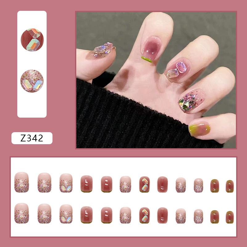 Wear Nail Diamond Small Fresh Three-dimensional Pattern Love Bow Nail Patch Nail Wear Nail Product