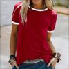 Moda Estiva da Donna Nuova Giacca Casual Girocollo Top a Maniche Corte