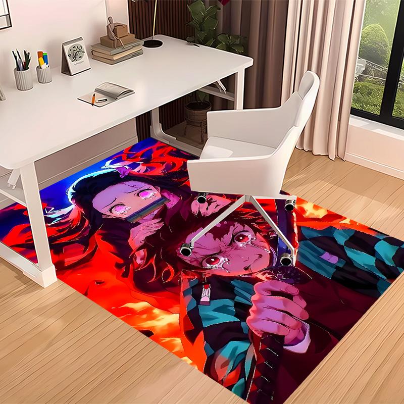 Demon Slayer Printed Absorbent Washable Carpet, Non-Slip Bathroom Mats, Kitchen Rugs, Yoga Mat,Living Room Entrance, Camping Picnic Rugs