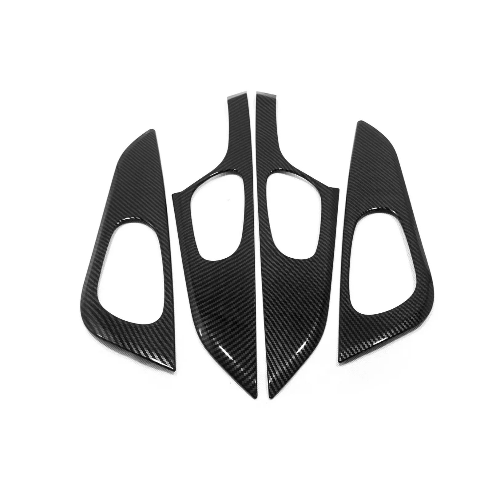 

For Nissan Qashqai J11 2014 2015 2016 2017 2018 Inner Door Handle Bowl Frame Cover Trims Sticker ABS Car Accessories вуглецевого волокна, чорного кольору