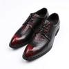 British Style Pattern Of Crocodile Leather Shoes Men'S Dress Wedding Party Business Shoes Oxford Ayakkabı Erkek M367