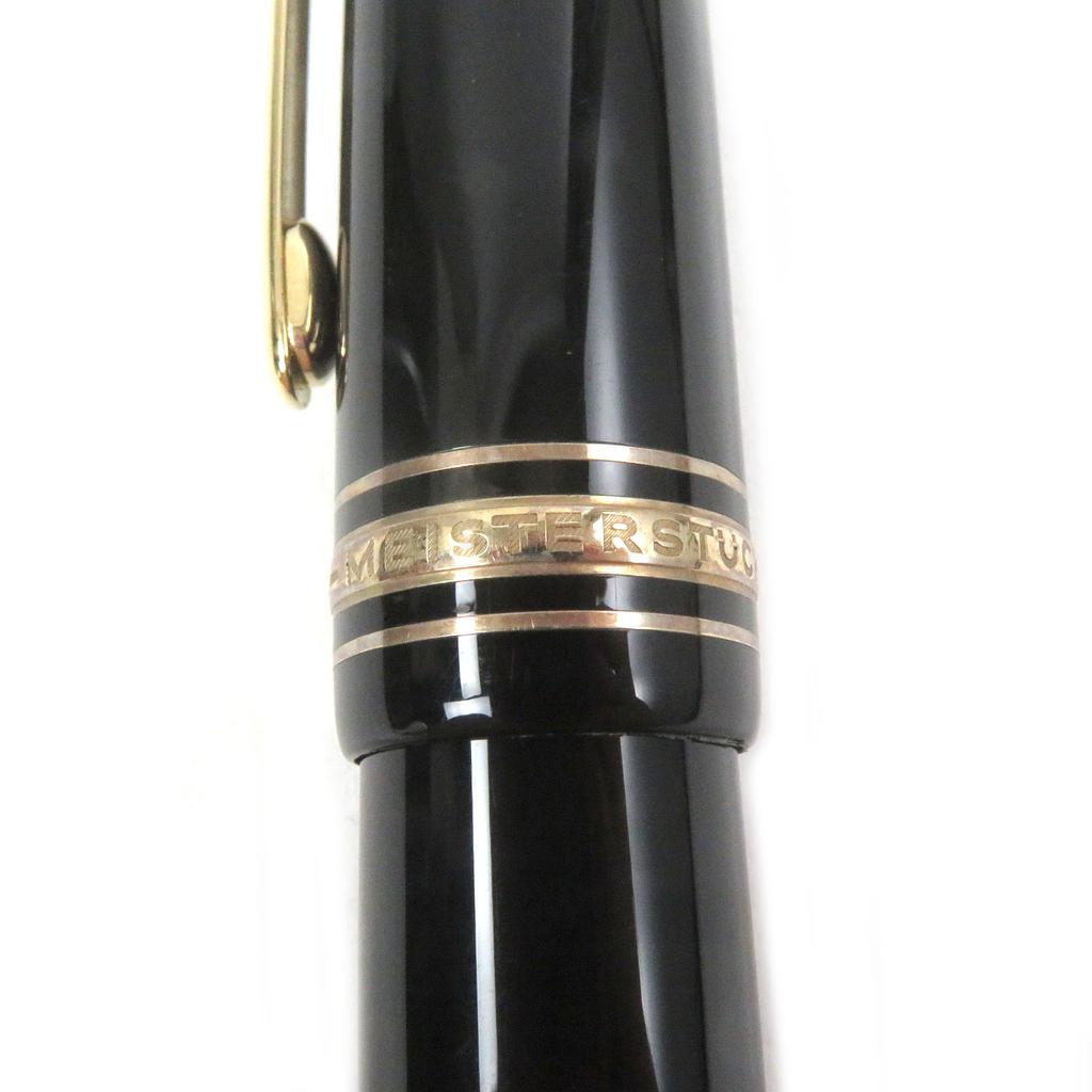 Great MONTBLANC fountain pen Meisterstuck 149 Cap type Black gold 18K mens Used