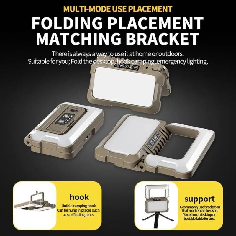 Waterproof 4800mAh High Power Rechargeable LED Camping Tent Light Portable Outdoor Emergency Searchlight Hanging Night Lamp