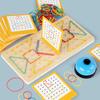 Wooden Nail Board Two-player Battle Game Geometry Puzzle Kids Graphics Geometric Toy for Children Montessori Early Education