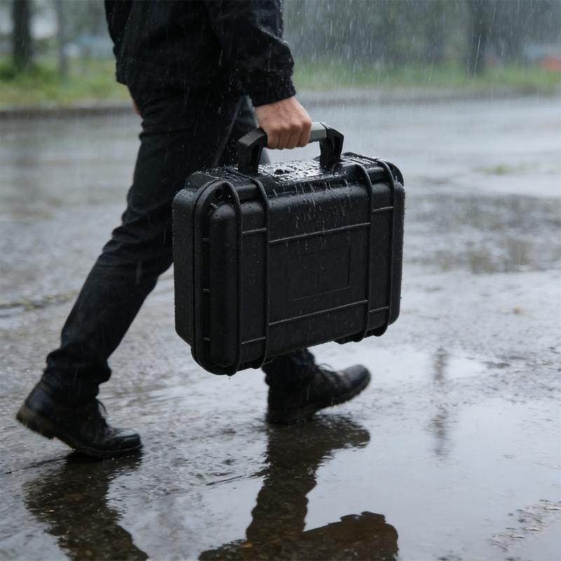 Professional Grade Waterproof Dustproof Protective Tool Box Featuring Carry Handle and Custom Compartments for Secure Storage
