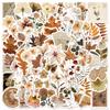 60 Sheets Dried Flower Leaf Stickers: Waterproof Decals for Suitcases, Computers, Refrigerators, and Phones