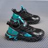 Children's Sports Shoes 2025 New Spring and Autumn Running Shoes Double Mesh Leather Surface Breathable Middle and Older Children's Fashion Velcro N