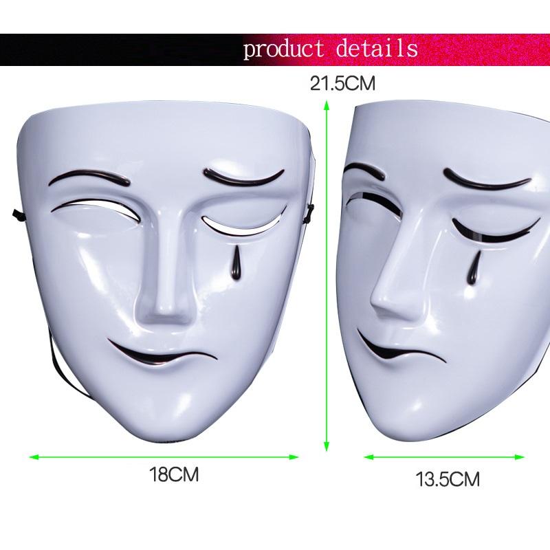 Halloween Adult Mask, Sadness, Joy, Crying and Laughing Mask, Heavenly Official Blessing, White Wuxiang Anime COS Performance Props