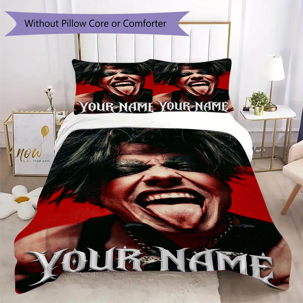 Custom Name YUNGBLUD Bedding,Quilt Set Quilt Cover Pillowcase Home Birthday Gift(1 * Duvet Cover + 2 * Pillowcase, Without Core)_xia