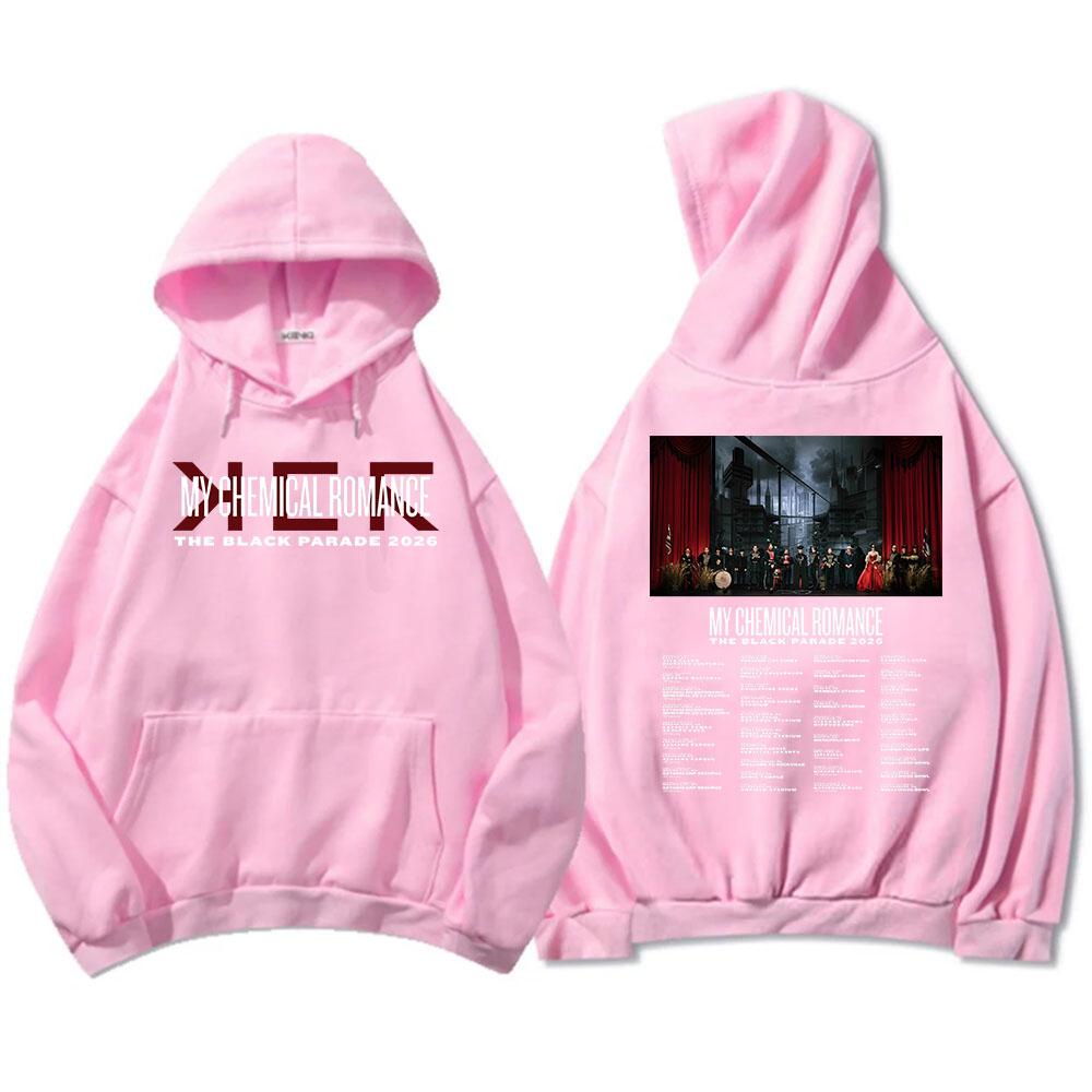 THE BLACK PARADE 2026 Tour Hoodies Rock Band My Chemical Romance Sweatshirts Winter Long Sleeve Fleece Print Hoody