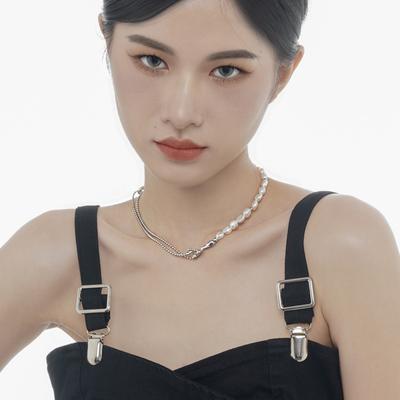 Individualized Fashion Alien Baroque Clavicle Chain Women's Luxury Light Luxury S925 Silver Freshwater Pearl Necklace