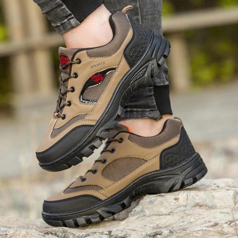 Men's Sneakers Casual Mesh Breathable High Quality Men's Shoes Anti Slip Thick Soled Work Shoes Outdoor Hiking Shoes