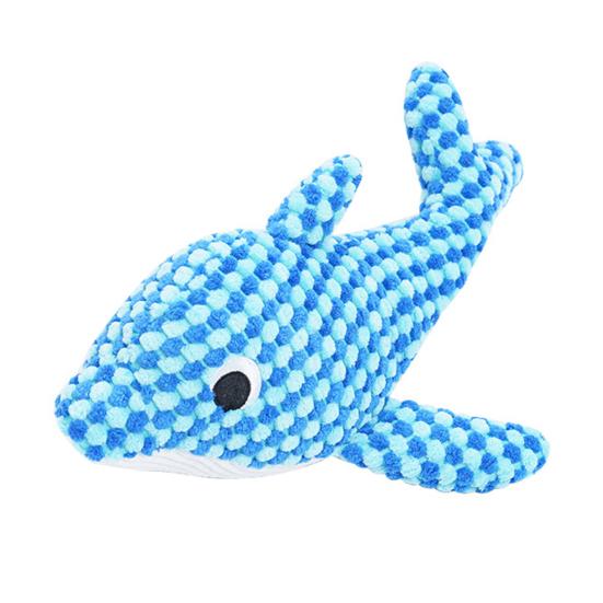 Ocean Animal Dog Toy Dog Chew Toy Textured Plush Squeaky Fabric Stuffed Animals синий