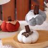 Harvest Festival Decor: Knitted Orange Pumpkin Ornaments for Window Displays & Thanksgiving Scenes