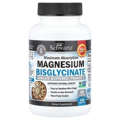 BioSchwartz Bisglycinate de Magnésium à Absorption Maximale Gélules Végétales, 120 Unités