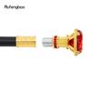 Bastone da Passeggio Tipo Diamante Rosso Dorato Bastone da Passeggio Decorativo alla Moda Gentleman Elegante Bastone Cosplay Pomello Pastorale 93cm