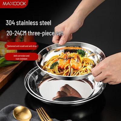 Meichu 304 Edelstahl 3-teiliges Speiseteller-Set