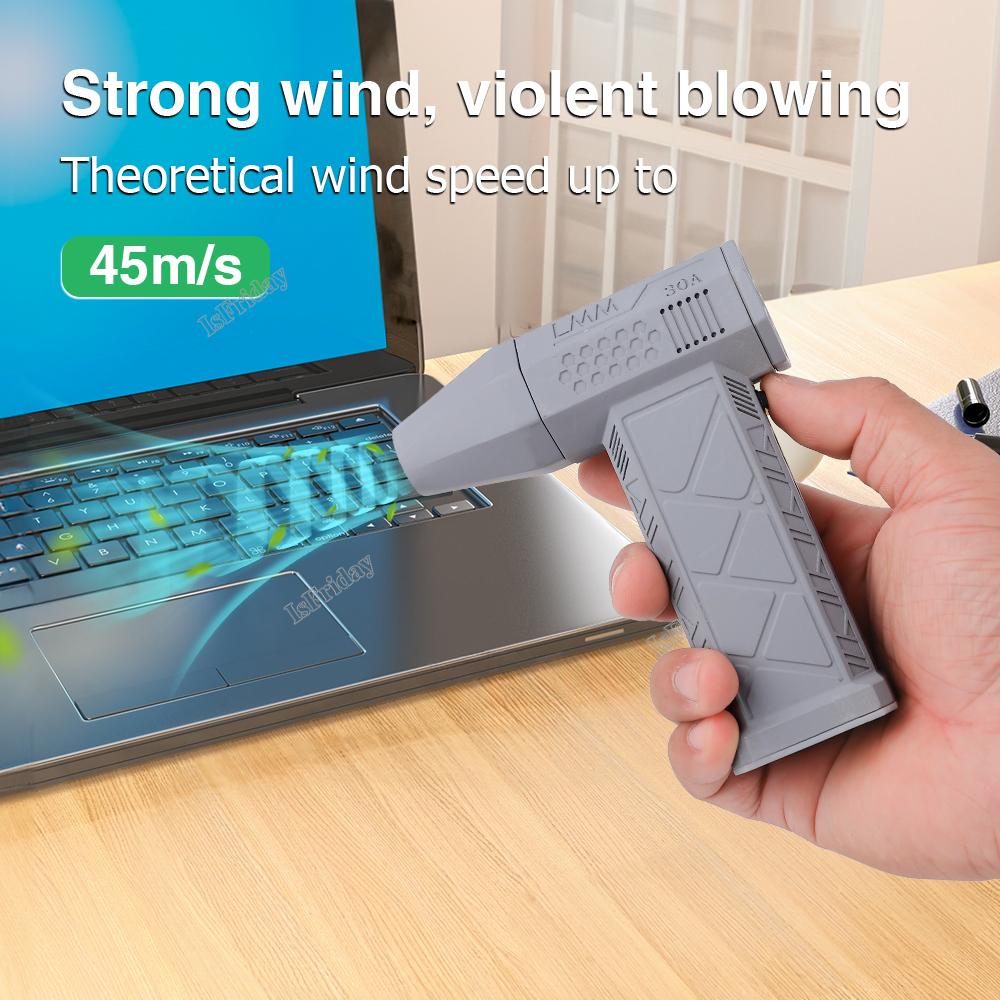 Mini Turbo Jet Fan 110000RPM 45m/s USB Oppladbar børsteløs motor hårføner Kraftig blåser med høyhastighets kanalvifte