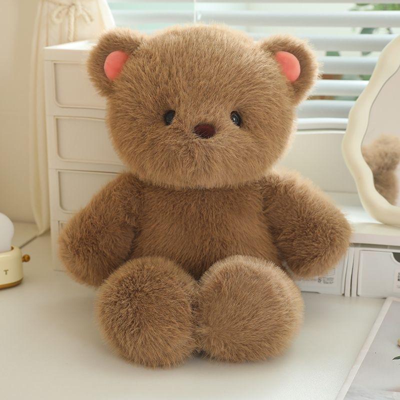 

30cm Cute Brown Bear Plush Toy Cartoon Fun Rabbit Pink Pig Plush Doll Sleeping Pillow Giving Girlfriend Birthday Gift 30CM коричневий