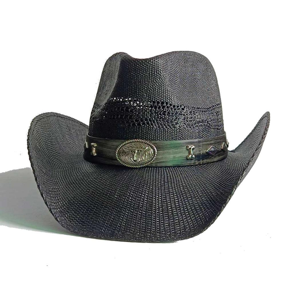 Vintage Style Straw Cowboy Hat For Men And Women Wide Brim Cowboy Hat Western Beach Sun Hat Sombrero